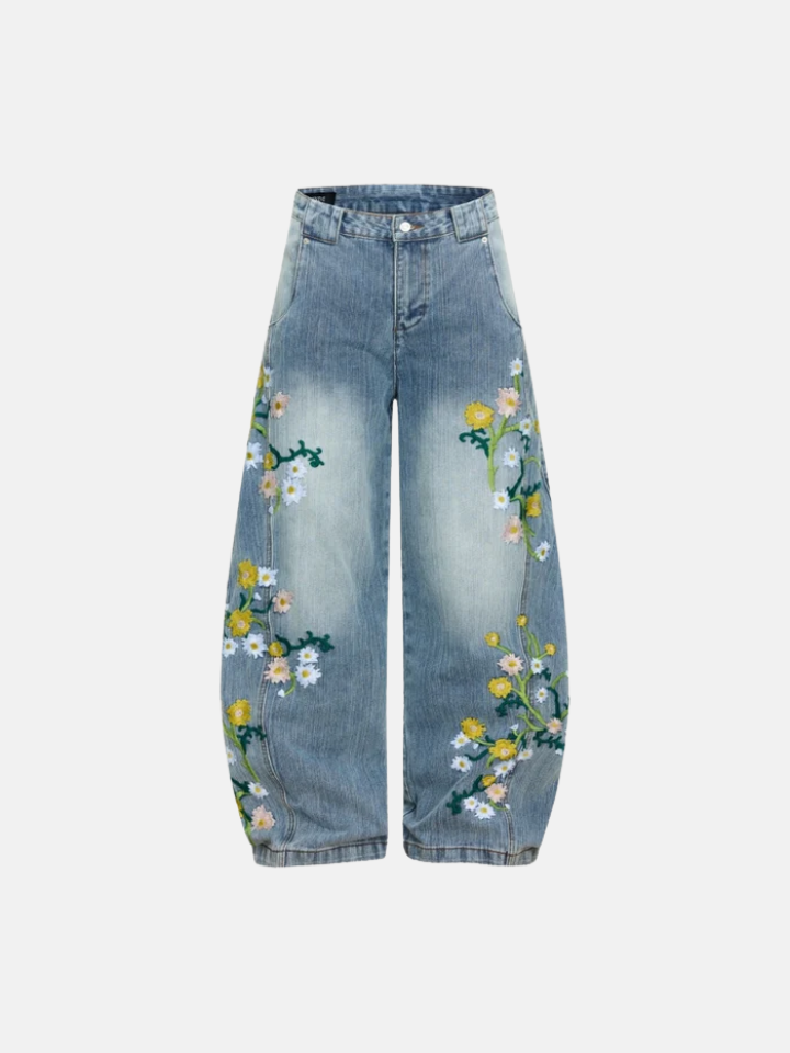 Calça Jeans Baggy Asteric "Flower"