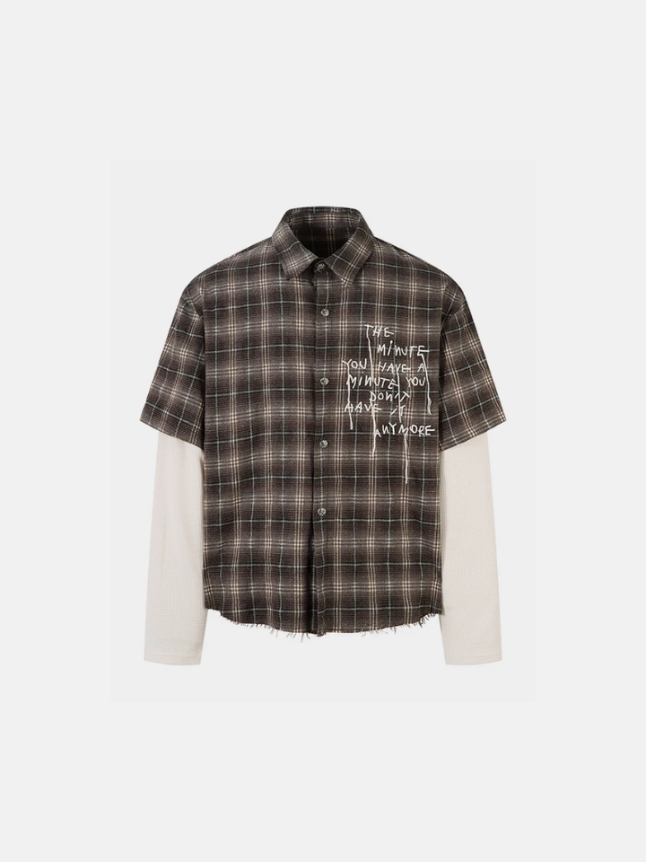 Camiseta Manga Longa "Plaid"