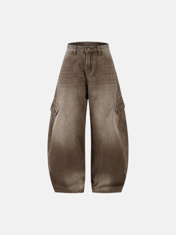 Calça Baggy Marrom Washed "WRK"
