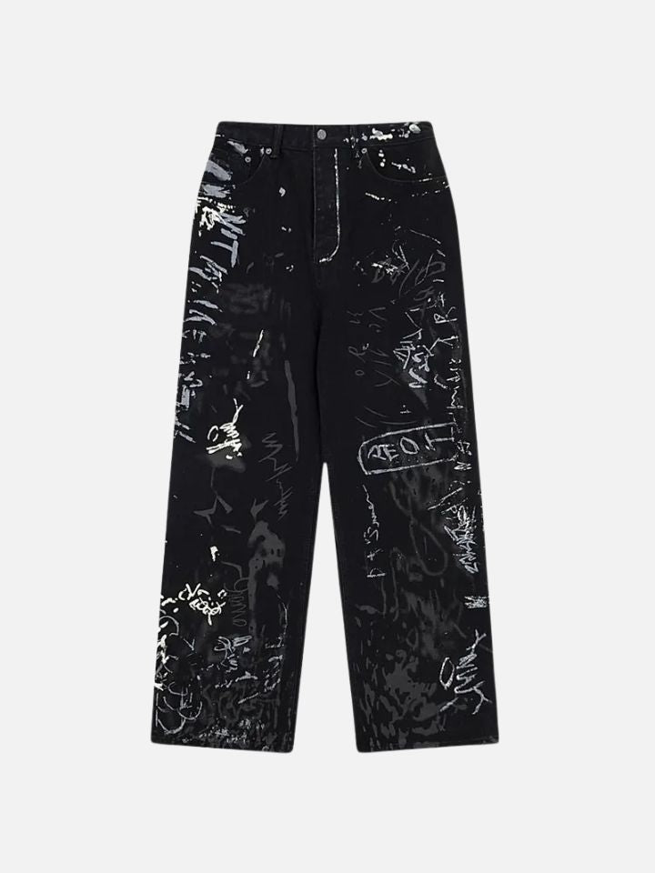 Calça Jeans Reta Streetwear Preto InkUrban – Asteric